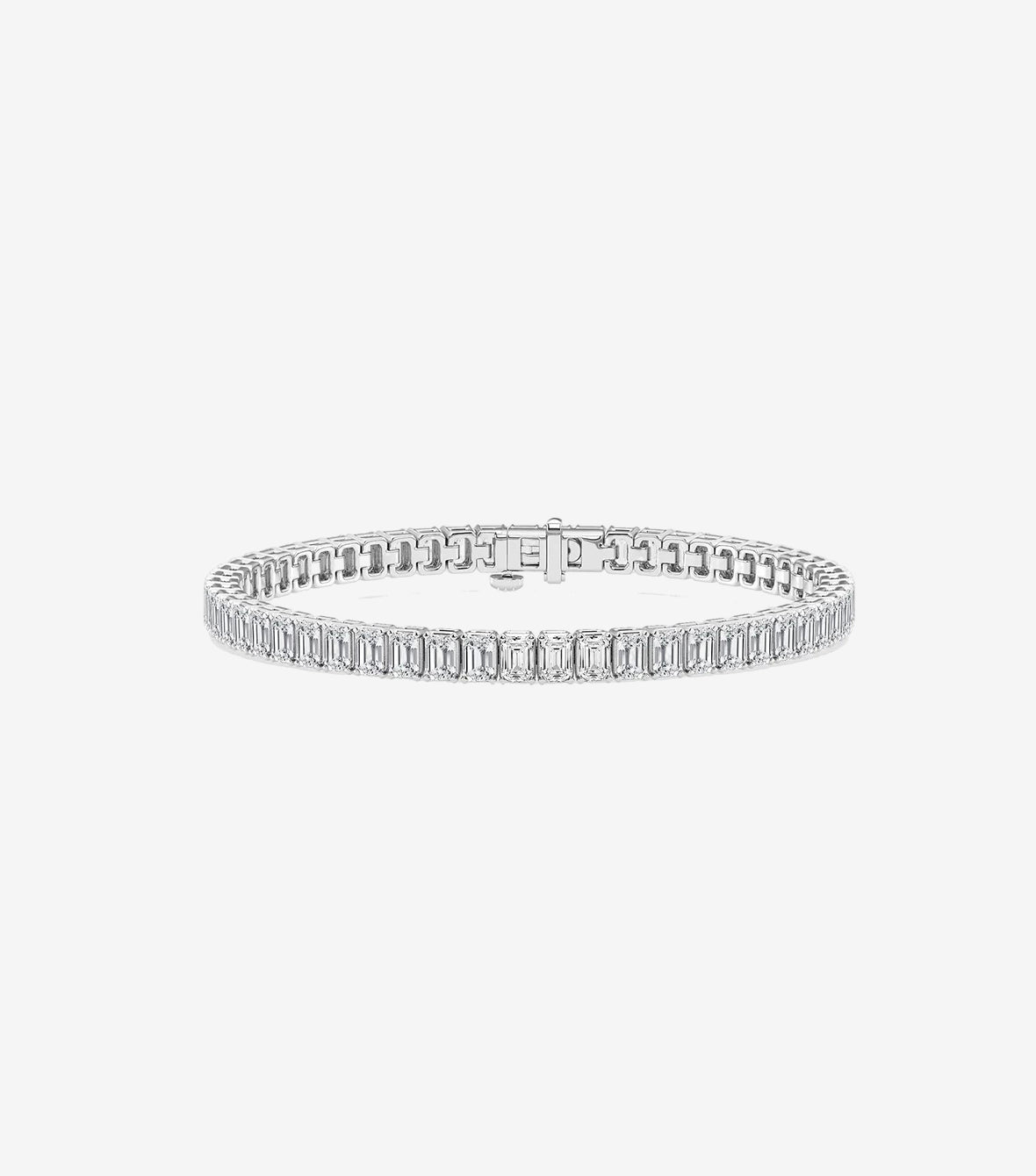 Four Prong Emerald-Cut Diamond Tennis Bracelet