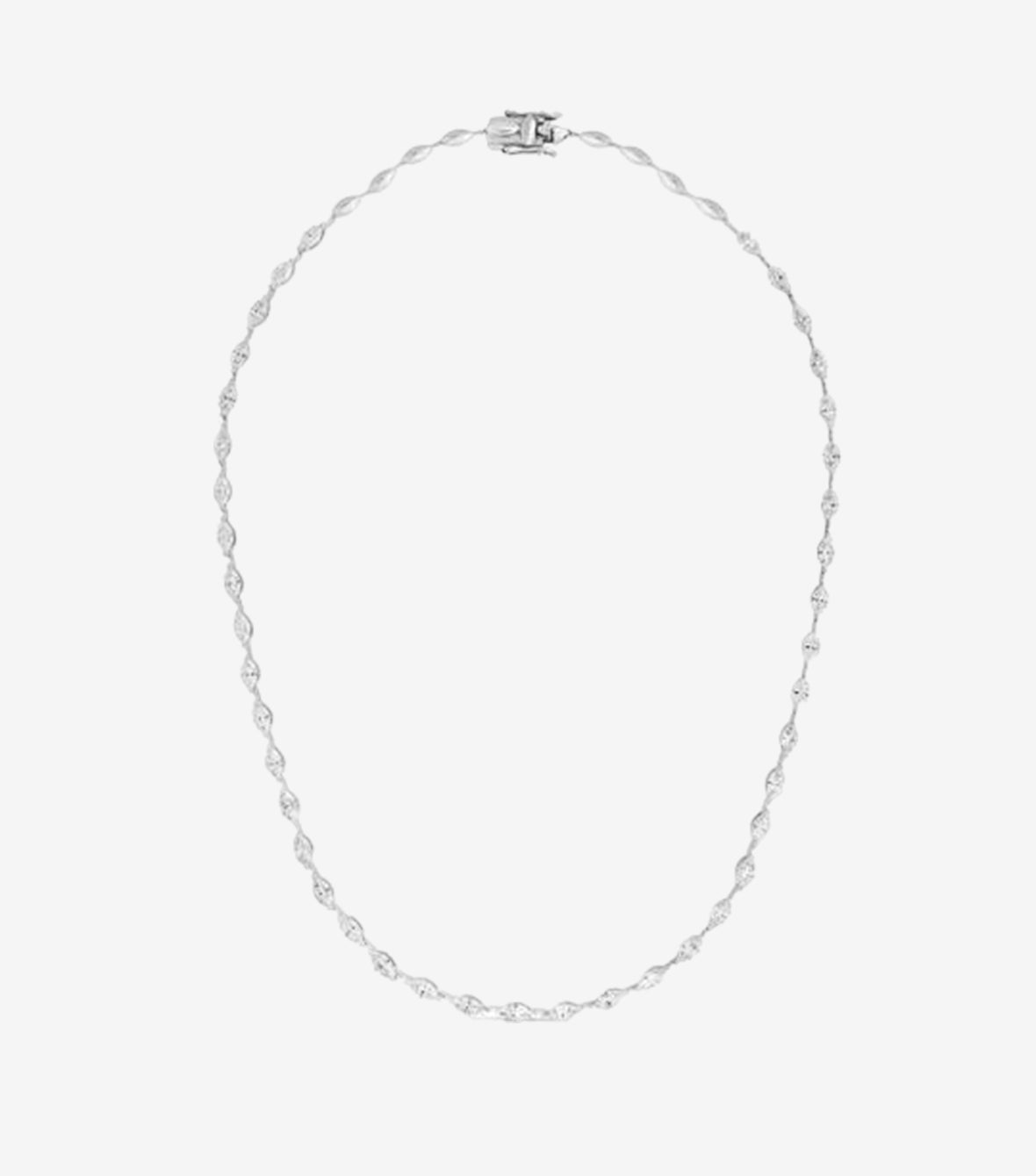 Prong Set Marquise , East West Setting Tennis Necklace
